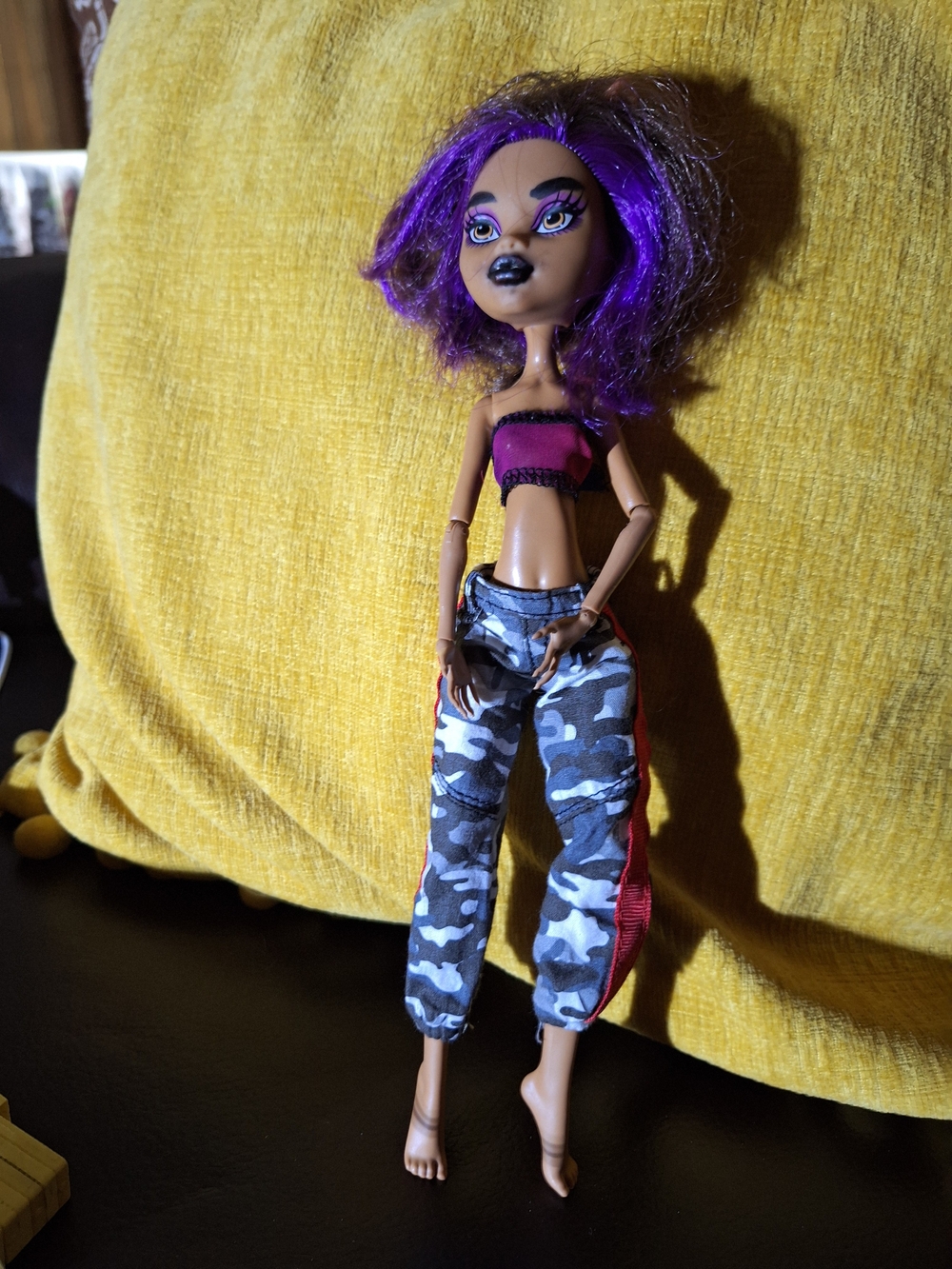 Monster High Clawdeen Wolf Fashion Doll with Camouflage Pants.